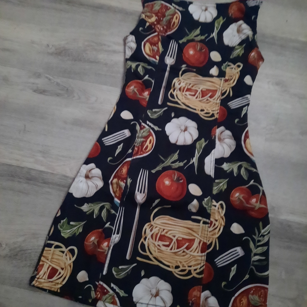Fashion Nova Pasta Print Mini Dress - Picture 2 of 10